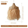 Wild vetch and willow woven restaurant chandelier with 50cm diameter in Southeast Asian style