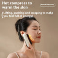 Electric scrapping plate massage tool with USB charging cable in golden yellow finish