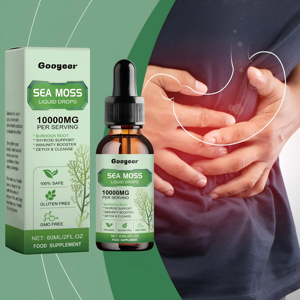 Googeer Sea Moss Liquid Drops 60ml body treatment bottle with traditional Chinese medicine extract