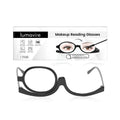 One pair of clear lens presbyopia reading glasses with a PC plastic frame for makeup and close-up work.