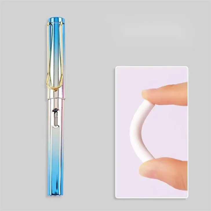 Portable eternal pencil HB gold blue colour with plastic body and copper tip