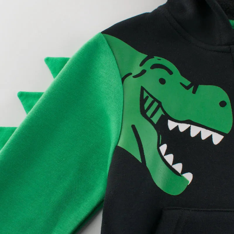 Creative cartoon printed children's sweater in black cotton blend, Korean style pullover, sizes 90-140cm