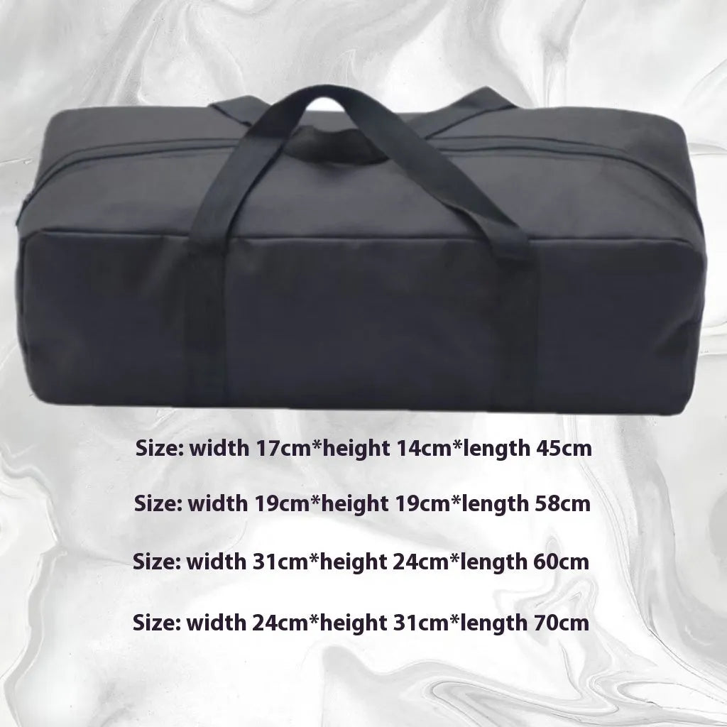 Thick waterproof Oxford cloth outdoor storage bag in black, cube shape, for cycling use