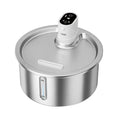 Stainless steel pet water fountain with heating base in black and white colour options