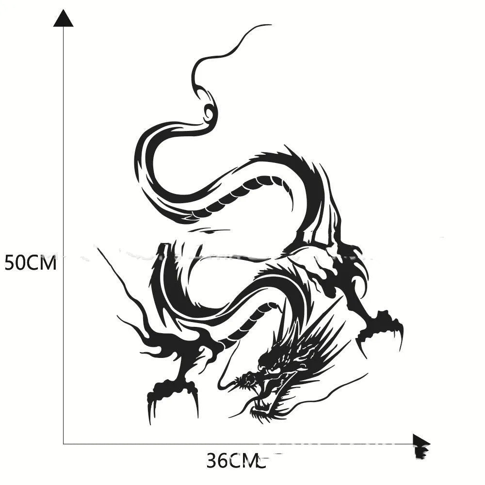 50x36cm car body sticker with dragon design for vehicle modification in multiple colours