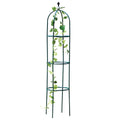 Dark green European-style plant climbing frame with lattice design measuring 188cm high