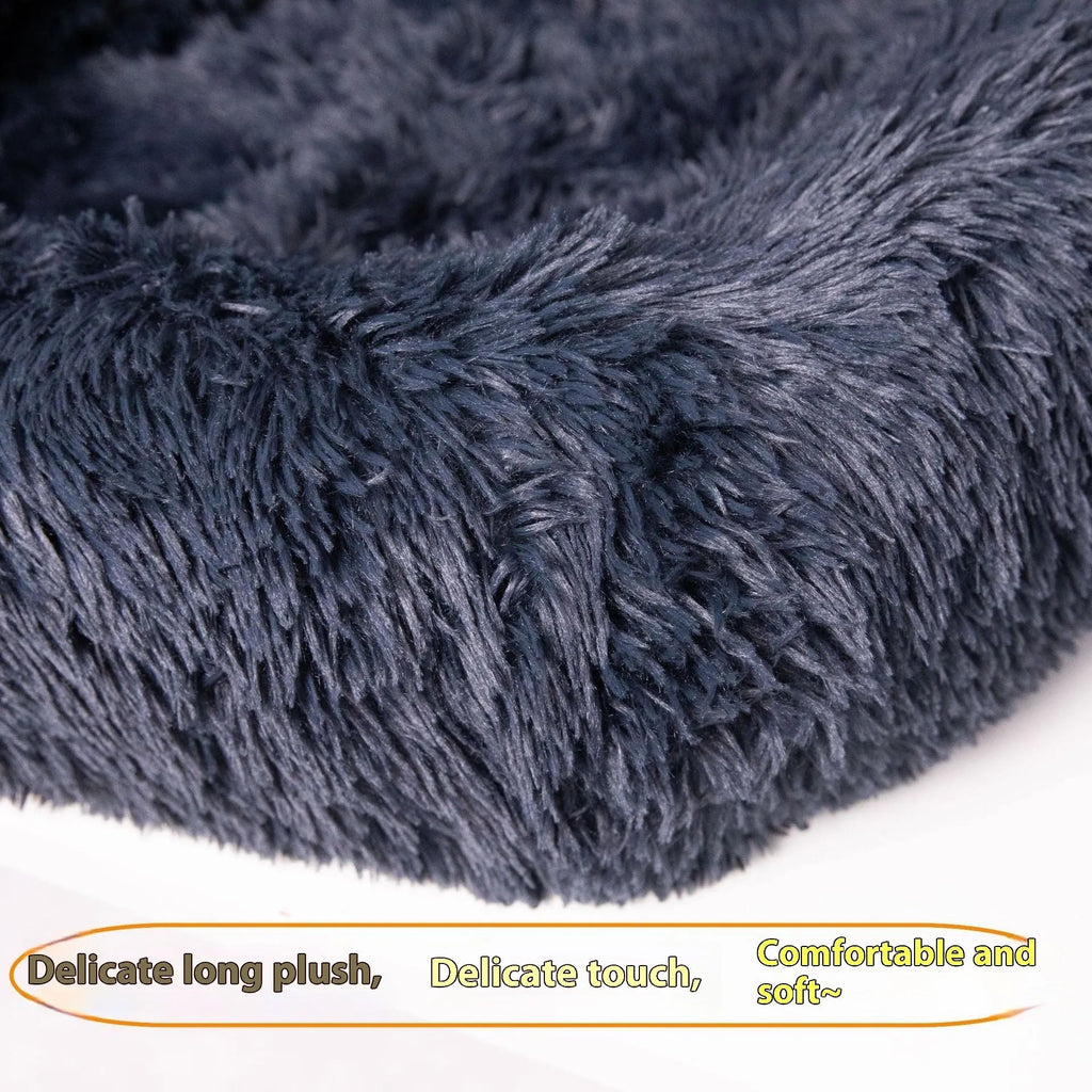 Winter thermal thickened vehicle pet mat in beige and dark grey colours showing single and double seat sizes