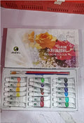 Boxed set of Marley gouache paint tubes in 5ml and 12ml sizes, showing multiple colour options.