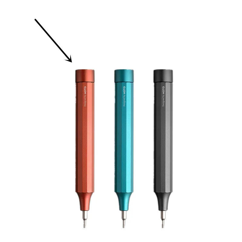 24-in-1 aluminium alloy repair screwdriver set with magnetic bit storage in black, green, or red.