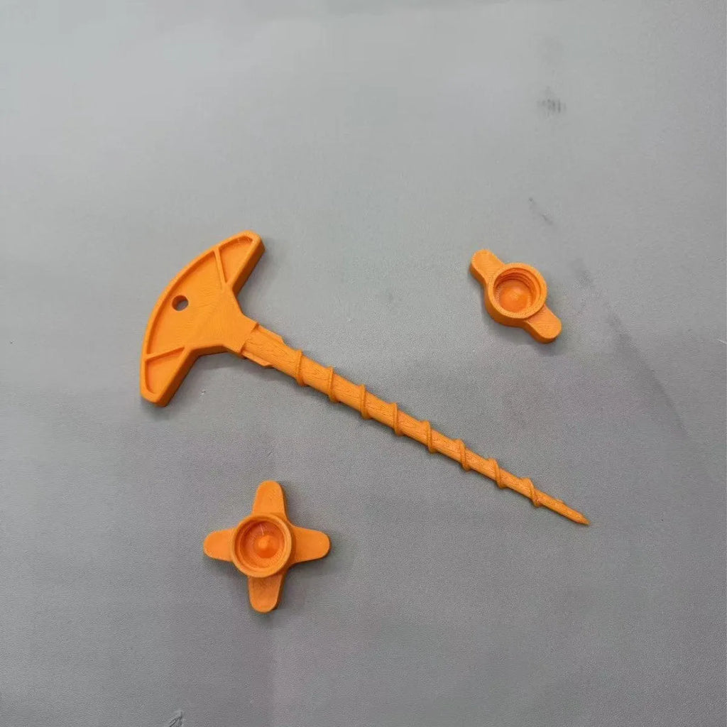 3D printed PLA sealant gun nozzle drainage facility tool set with two corners, four corners, and unclogger