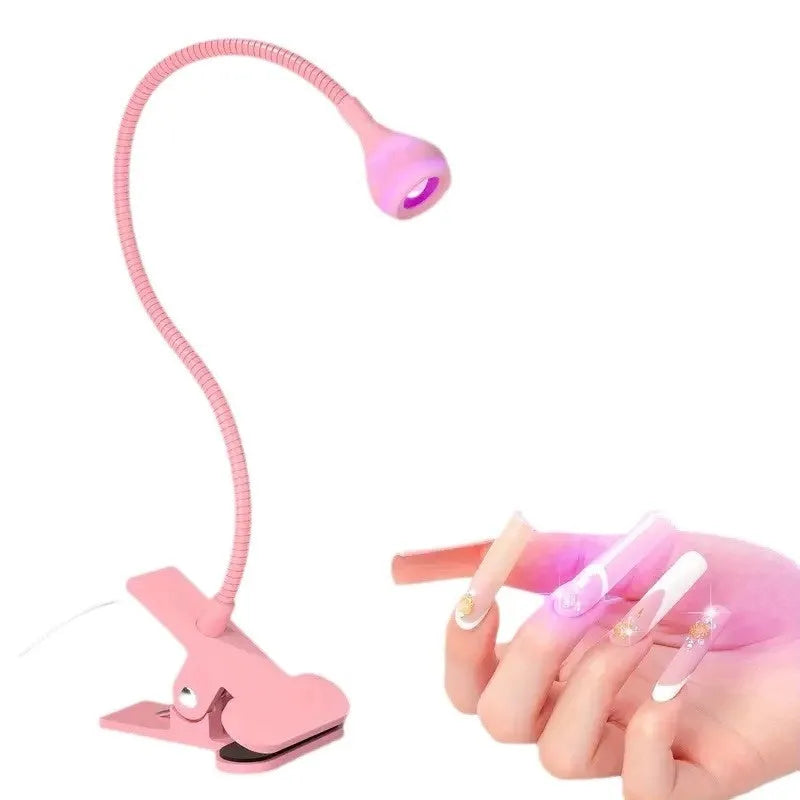 USB clip goose neck nail lamp with 395nm purple light for curing UV nail polish