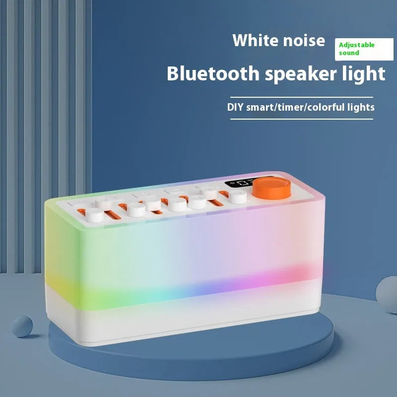 White noise sleep sound machine with Bluetooth speaker and seven-color RGB night light
