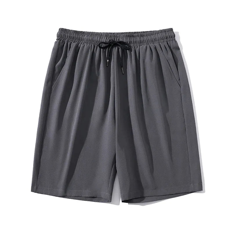 Men's nylon cropped sports casual pants in straight cut design for summer beach wear
