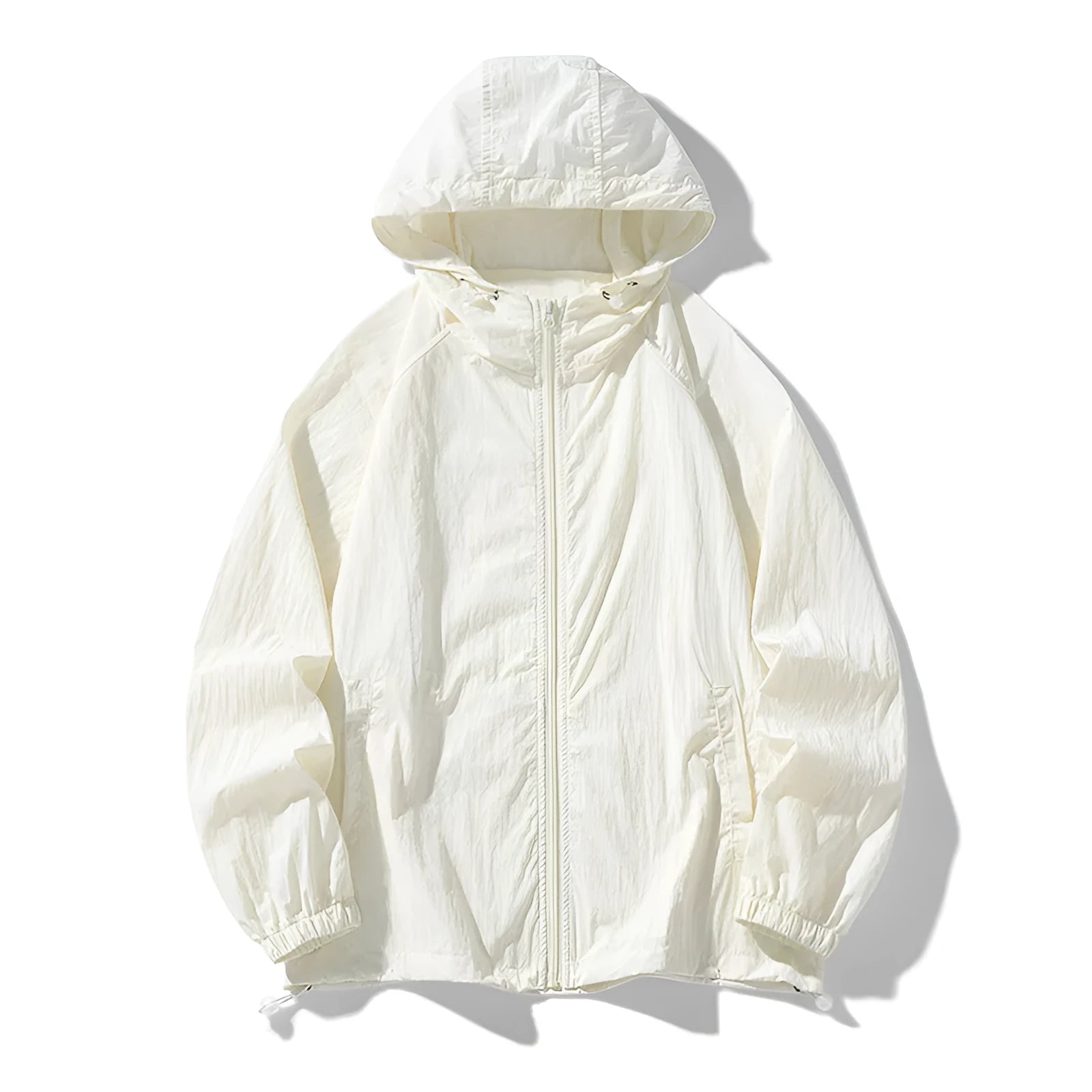 Loose-fit outdoor sports coat jacket in chemical fibre blend fabric available in multiple colours