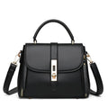 Soft PU leather women's shoulder messenger bag in square vertical shape with adjustable strap
