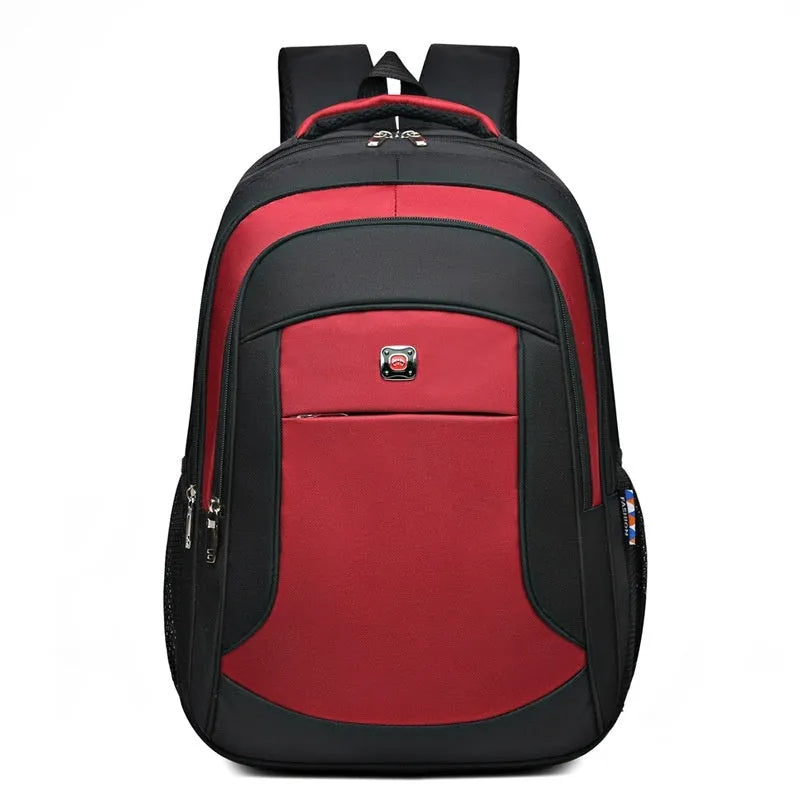 New large capacity Oxford cloth backpack for high school students in black with curved shoulder straps