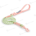 Solid colour PVC dog hand holding rope in crimson purple yellow or taoyao green showing 120cm length