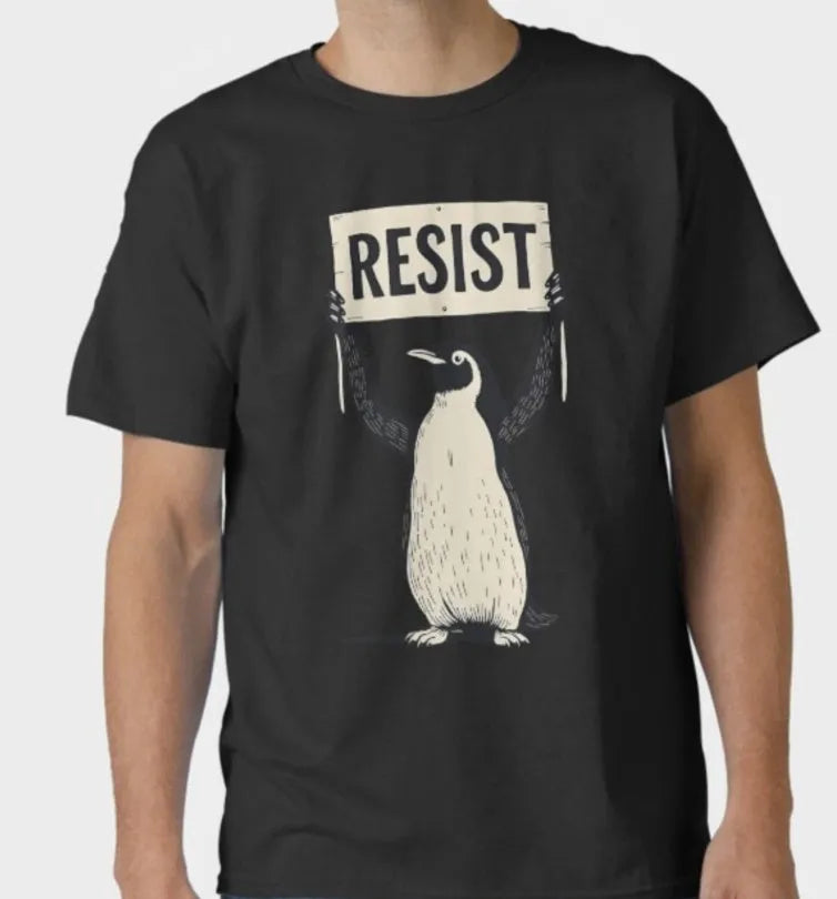 Straight fit cotton short sleeve T-shirt on a hanger in black, green, and white colours.