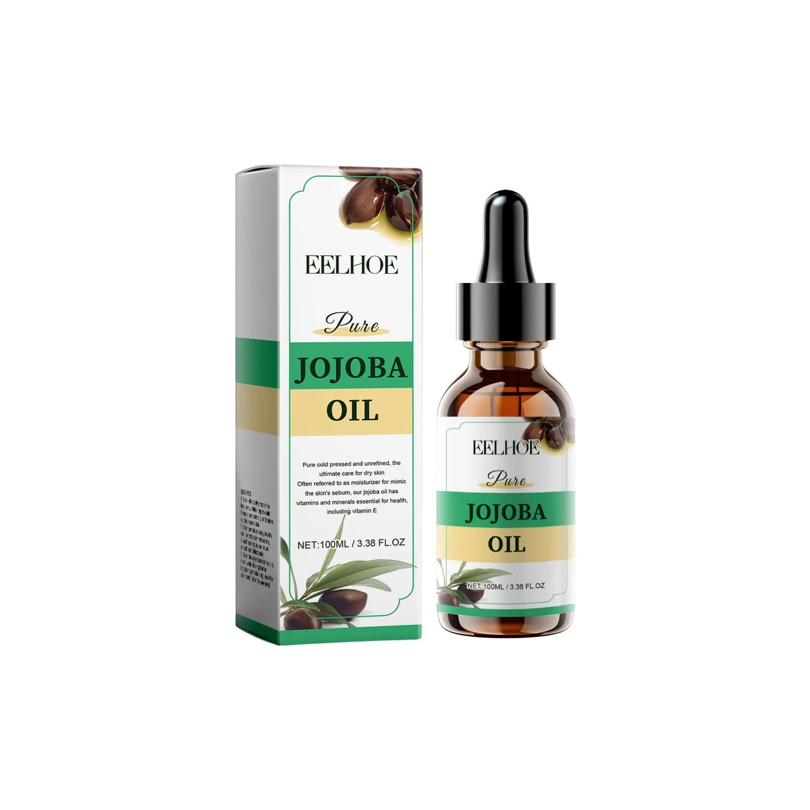 100ml bottle of organic jojoba facial oil with firming and moisturising properties.