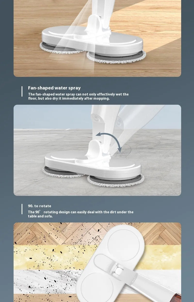 Wireless floor cleaning robot in S5 Green colour with USB charging port and water tank