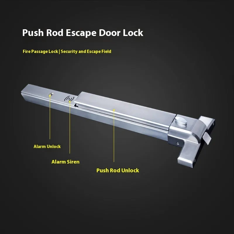 Stainless steel fireproof door push lock with external handle for 65cm single door