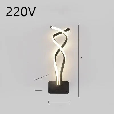 Nordic minimalist LED wall lamp in black or white with silicone shade for bedroom bedside lighting