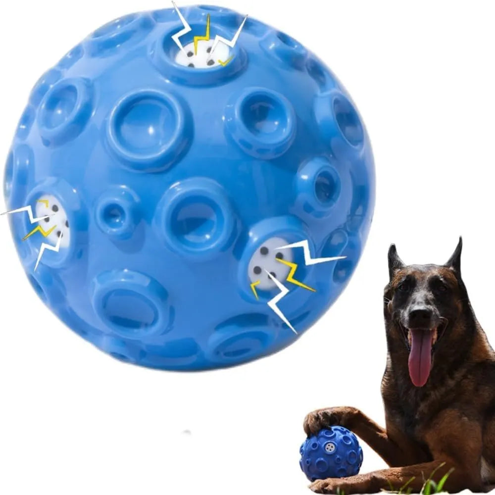 Durable dog chew ball with textured surface in multiple colours for aggressive chewers