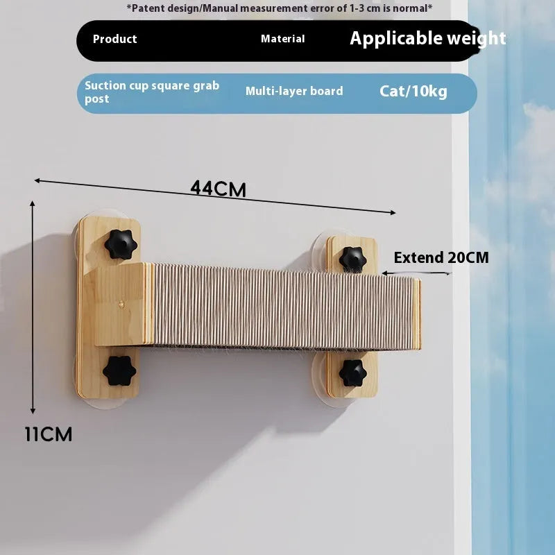 Space capsule suspended cat climbing frame with sisal scratching surfaces