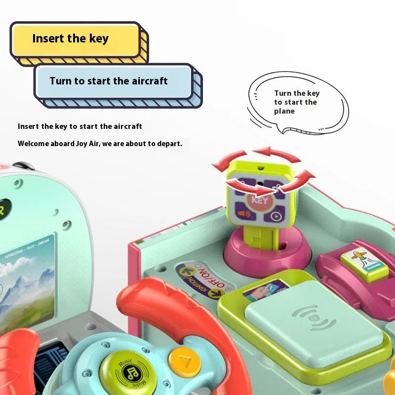 Early education transformation machine with lighting music coin bank in English blue plastic 42x14x22cm