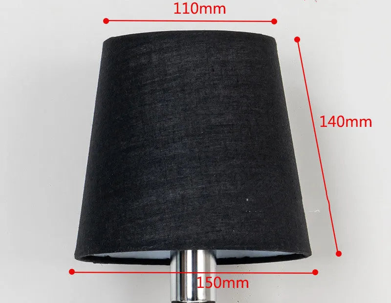 Modern minimalist fabric lampshade in mini size showing horizontal paste design