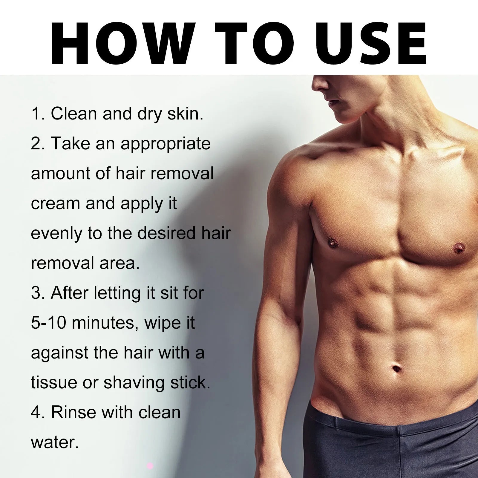100ml tube of men's hair removal cream for beard, armpit, hands and legs
