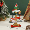 Wooden Christmas tree pendant ornament in two sizes 17x27x5.5cm and 19.6x12x9cm