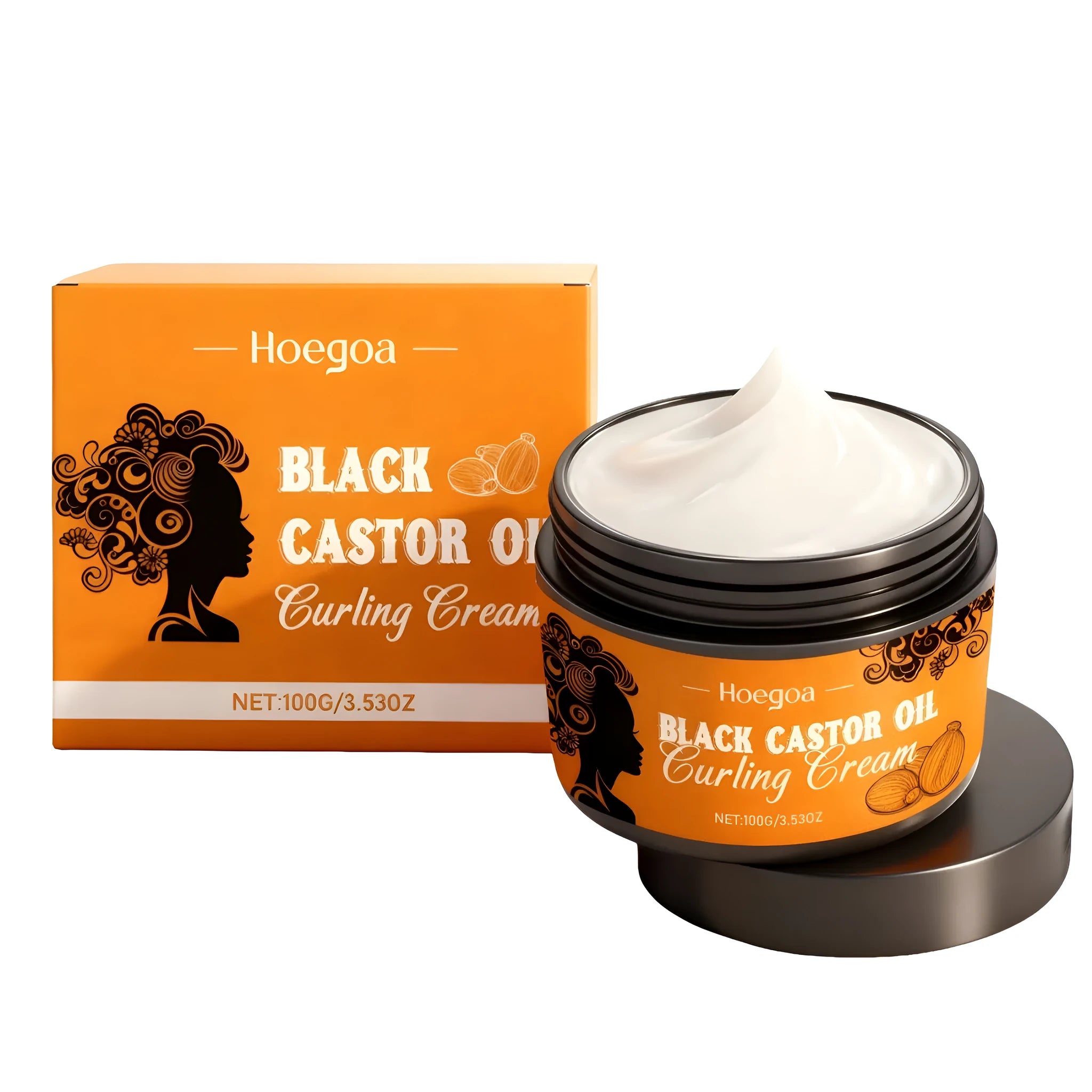 100g tub of moisturizing curly hair styling cream with aloe and ginger root