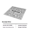 Thickened outdoor picnic mat in Night Black on grass, 200x200cm polyester fibre moisture-proof ground cover