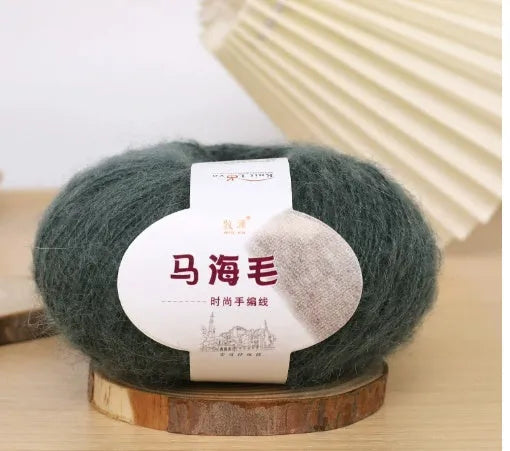 Mohair wool ball for DIY scarf knitting in multiple colour options