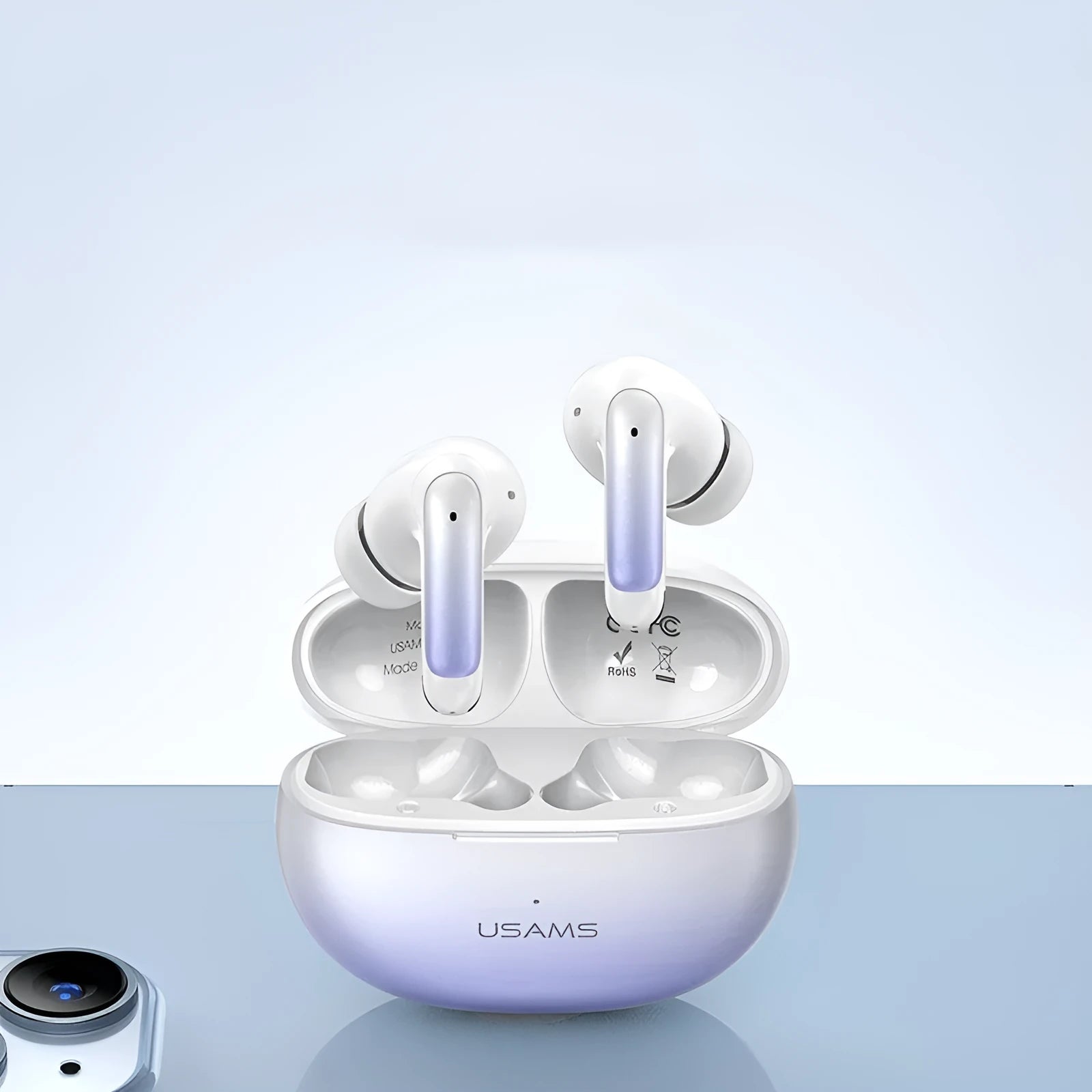 Black wireless in-ear gaming headset with low-latency esports mode and waterproof rating.