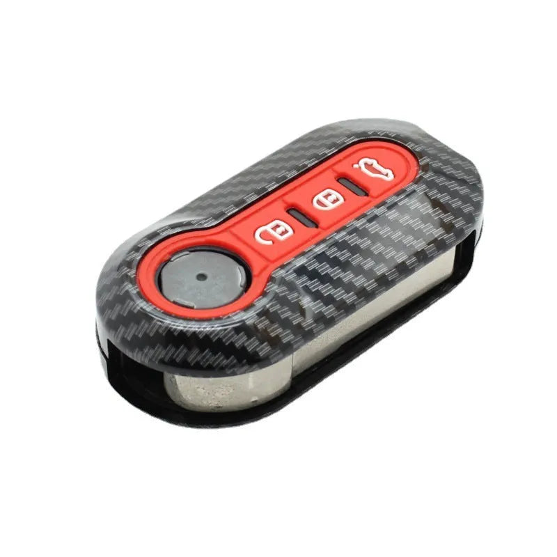 Fiat car remote key shell replacement case in black, red and dark blue colours