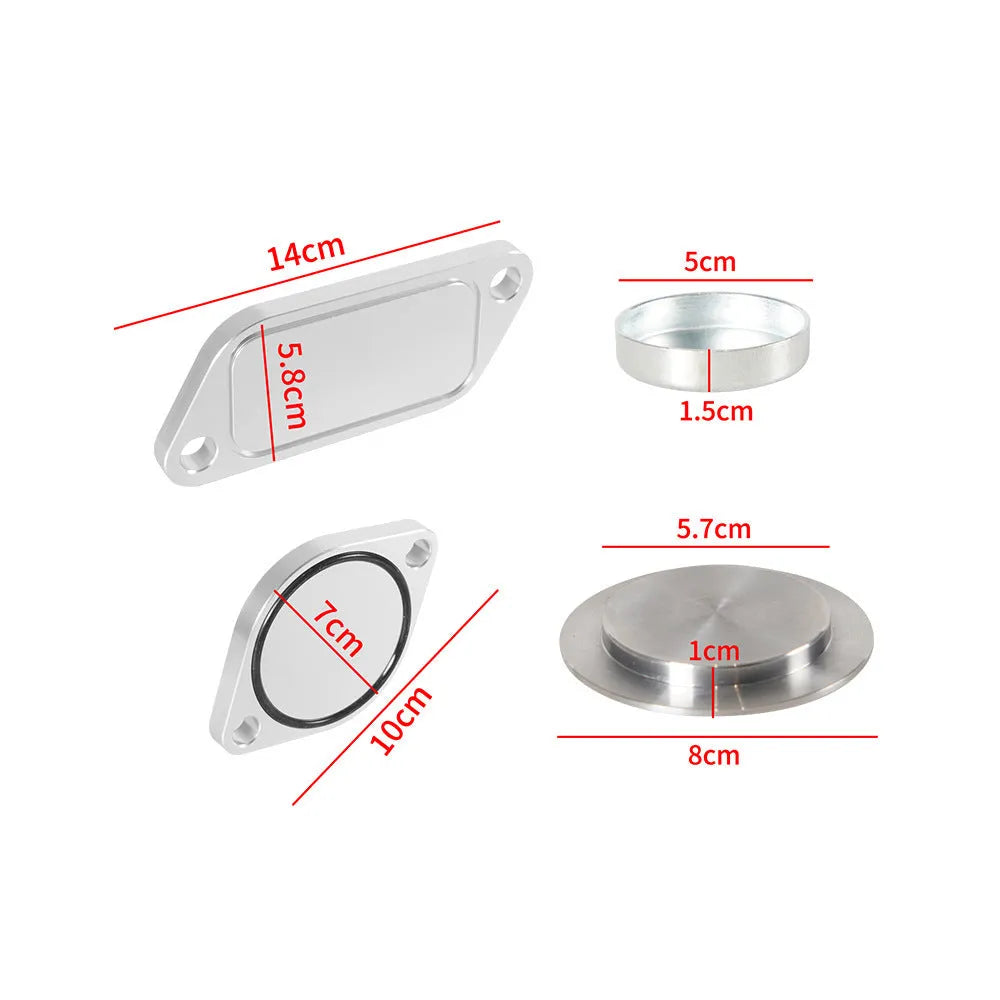 Silver aluminium alloy automotive valve cover for cooler exhaust gas recirculation systems