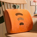 Cartoon memory foam seat back cushion showing embroidered designs on polyester cover with removable inner core