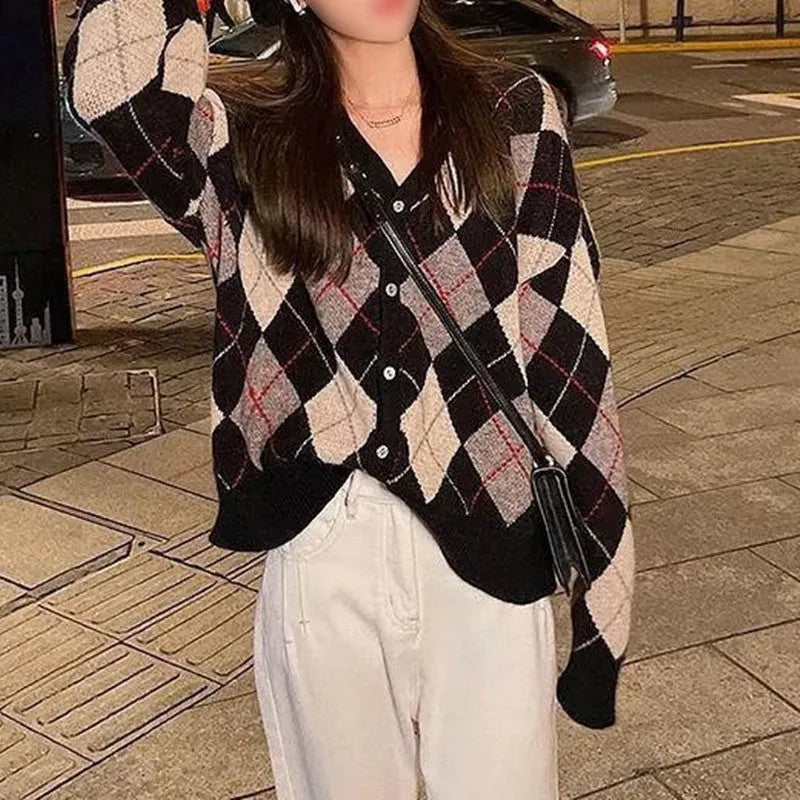 Macaron colour knitted cardigan coat in acrylic fabric with regular sleeves for Japanese Korean casual style