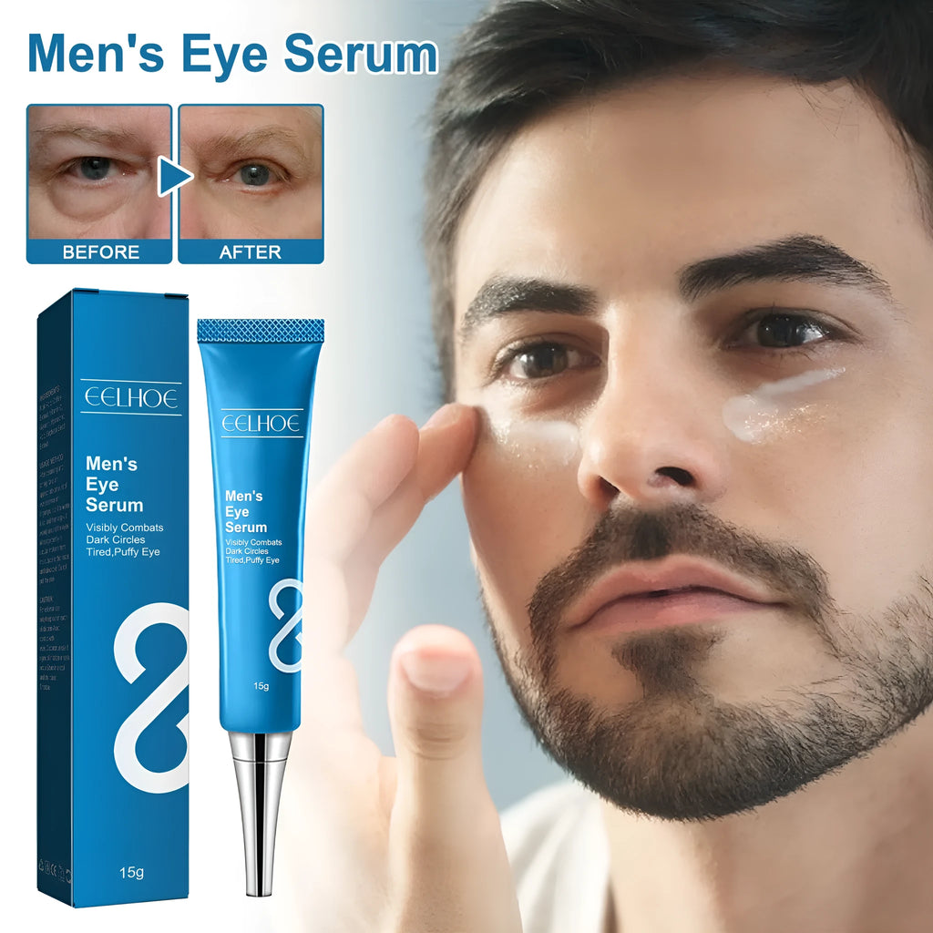 Men's Eye Essence 15g tube with hyaluronic acid for under-eye moisture and skin elasticity