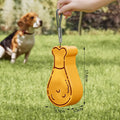 Orange and white portable pet water feeder with 200ml bottle and separate food container for dogs and cats