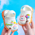 Kids cartoon cave hole sandals in pink, EVA upper, size 18-35 inner length 12cm-20.5cm
