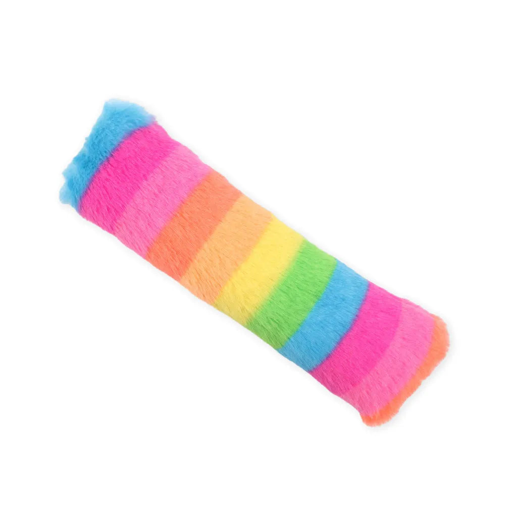 Interactive plush cat toy pillow with crinkle sound and catnip filling in assorted colours