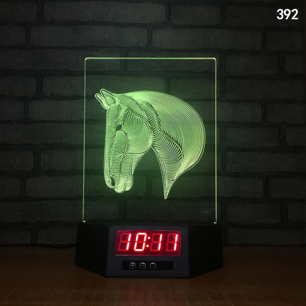 3D glowing electronic dolphin night light with remote control on table