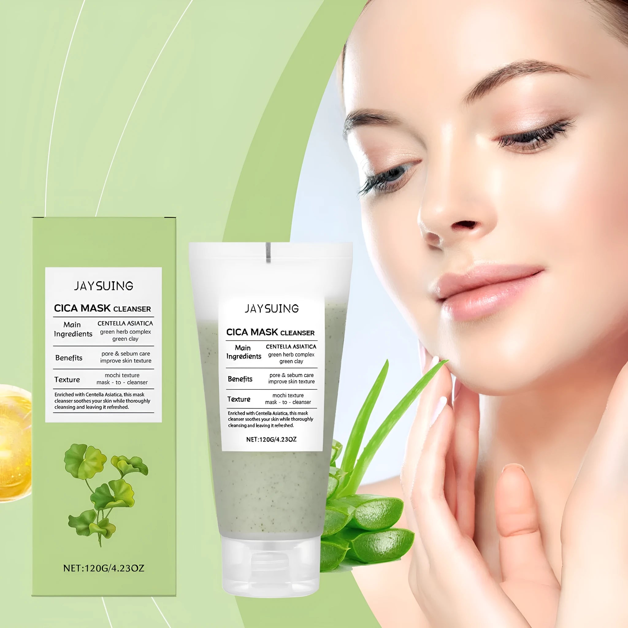 Centella Asiatica Soothing Facial Cleanser 120g tube for sensitive skin with botanical extracts