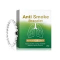 Women's synthetic turquoise smoke prevention bracelet on wrist