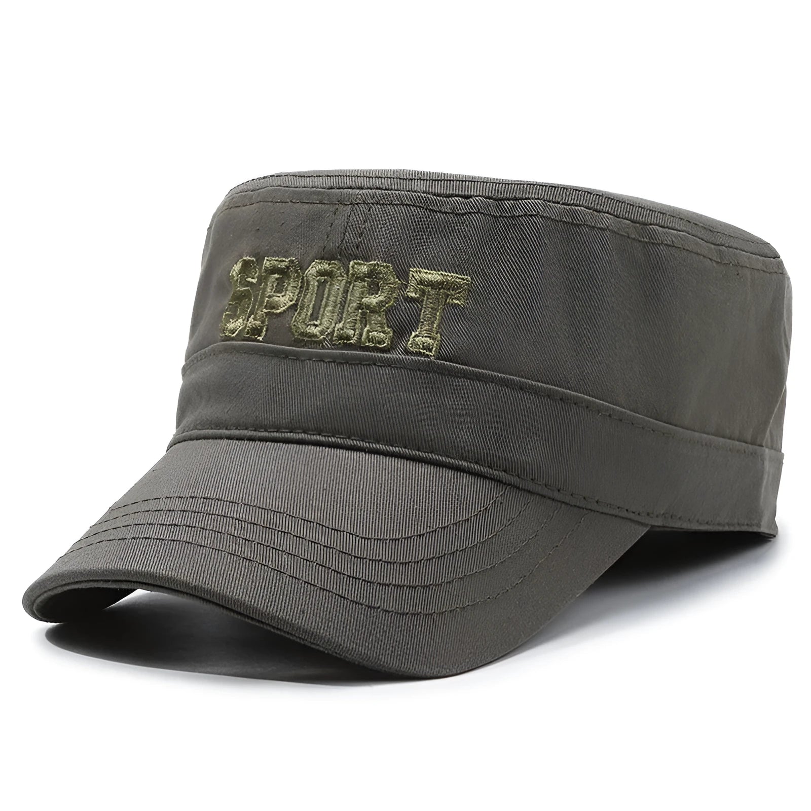 Men's cotton peaked cap with adjustable strap and dome crown in multiple colour options