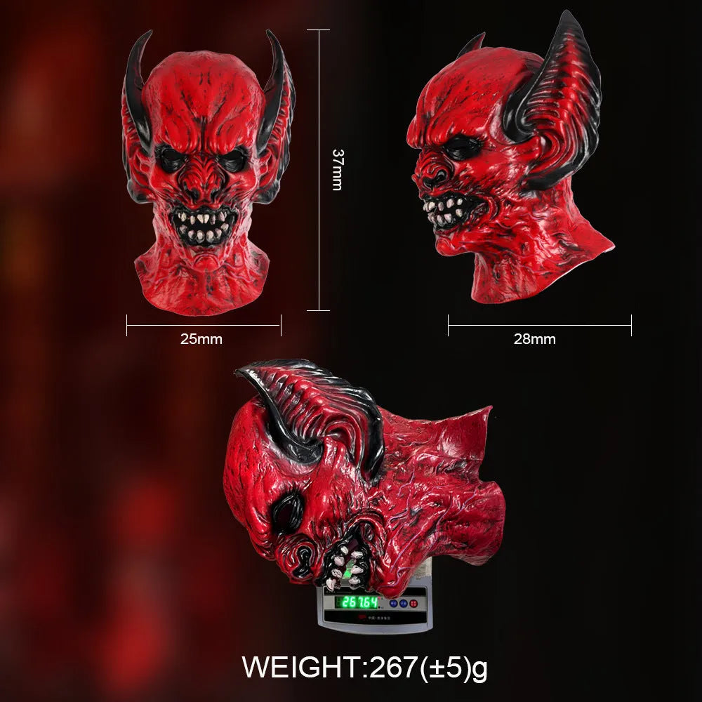 Red bat head cover mask made from RP foam for Halloween and costume parties