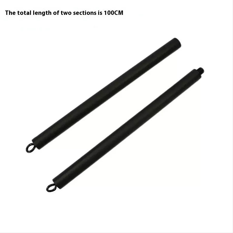 Two-segment yoga Pilates fitness stick with push-and-pull rod for resistance training